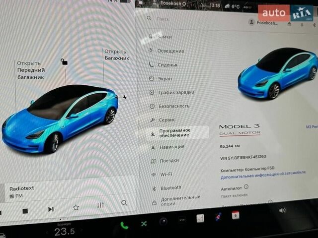 Синій Тесла Модель 3, об'ємом двигуна 0 л та пробігом 108 тис. км за 19100 $, фото 7 на Automoto.ua