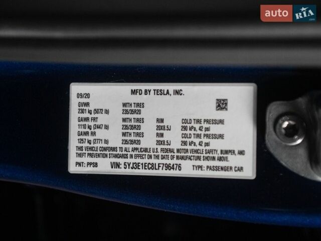 Синій Тесла Модель 3, об'ємом двигуна 0 л та пробігом 31 тис. км за 24900 $, фото 5 на Automoto.ua