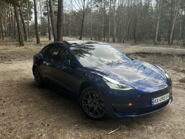 Синий Тесла Модель 3, объемом двигателя 0 л и пробегом 37 тыс. км за 23500 $, фото 1 на Automoto.ua
