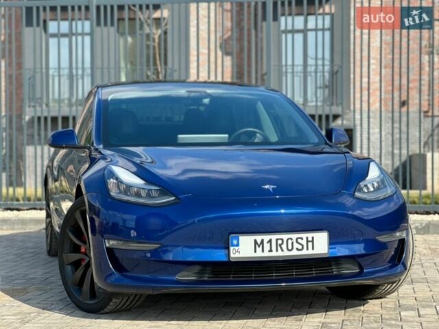 Синий Тесла Модель 3, объемом двигателя 0 л и пробегом 56 тыс. км за 19500 $, фото 6 на Automoto.ua