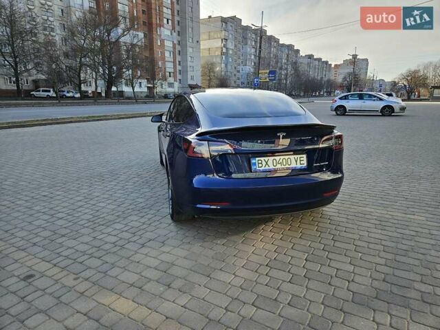 Синий Тесла Модель 3, объемом двигателя 0 л и пробегом 82 тыс. км за 21700 $, фото 4 на Automoto.ua