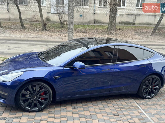 Синий Тесла Модель 3, объемом двигателя 0 л и пробегом 60 тыс. км за 21500 $, фото 4 на Automoto.ua
