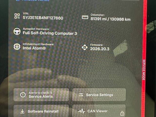 Синий Тесла Модель 3, объемом двигателя 0 л и пробегом 131 тыс. км за 20300 $, фото 14 на Automoto.ua