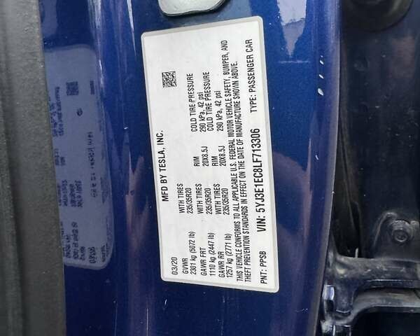 Синий Тесла Модель 3, объемом двигателя 0 л и пробегом 146 тыс. км за 19999 $, фото 22 на Automoto.ua