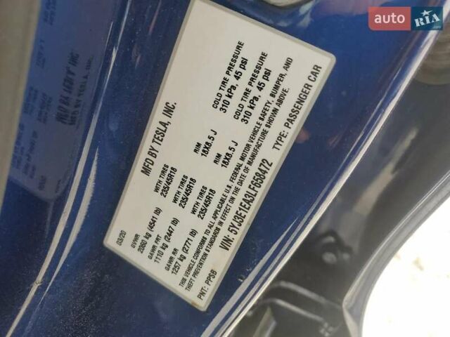 Синій Тесла Модель 3, об'ємом двигуна 0 л та пробігом 75 тис. км за 3000 $, фото 12 на Automoto.ua