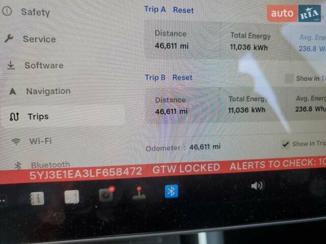 Синій Тесла Модель 3, об'ємом двигуна 0 л та пробігом 75 тис. км за 3000 $, фото 8 на Automoto.ua