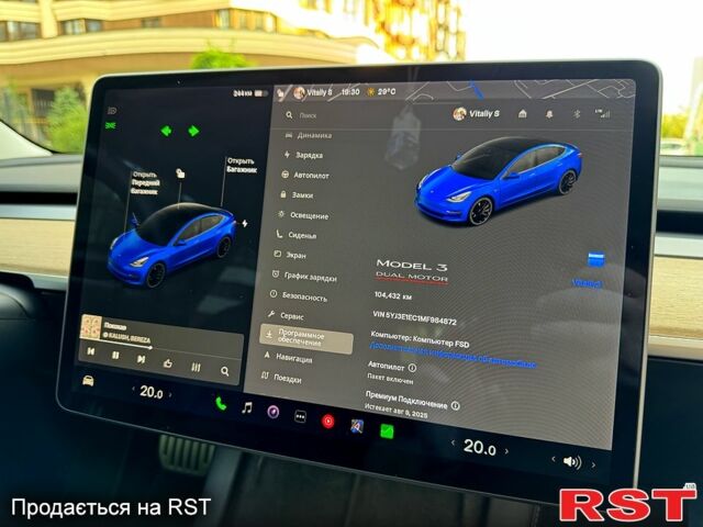Синий Тесла Модель 3, объемом двигателя 0.36 л и пробегом 100 тыс. км за 22500 $, фото 6 на Automoto.ua
