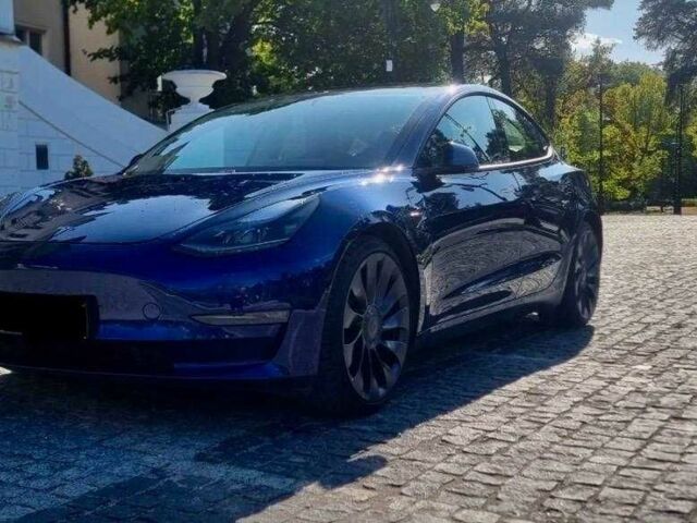 Синий Тесла Модель 3, объемом двигателя 0 л и пробегом 47 тыс. км за 13600 $, фото 2 на Automoto.ua