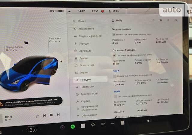 Синій Тесла Модель 3, об'ємом двигуна 0 л та пробігом 17 тис. км за 24900 $, фото 39 на Automoto.ua