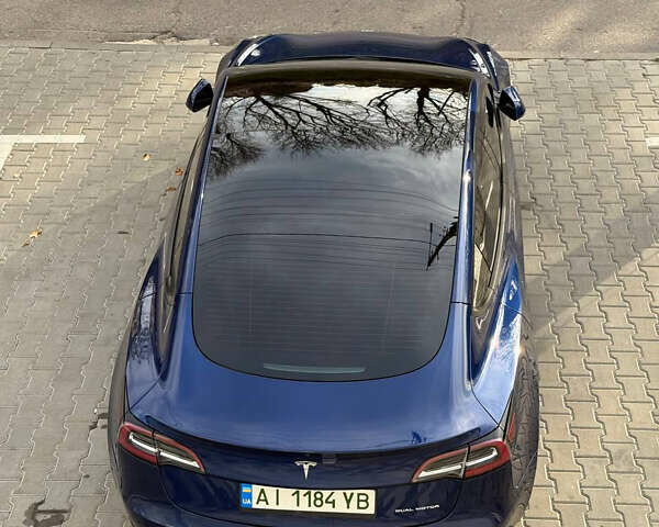 Синий Тесла Модель 3, объемом двигателя 0 л и пробегом 65 тыс. км за 21100 $, фото 1 на Automoto.ua