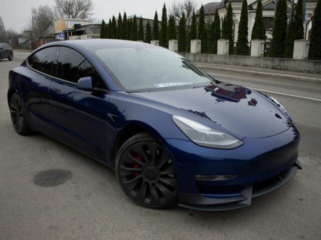 Синій Тесла Модель 3, об'ємом двигуна 0 л та пробігом 74 тис. км за 25700 $, фото 1 на Automoto.ua