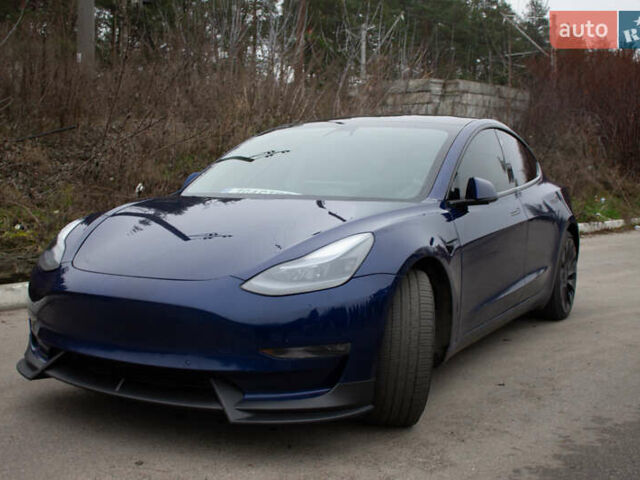 Синій Тесла Модель 3, об'ємом двигуна 0 л та пробігом 74 тис. км за 25700 $, фото 1 на Automoto.ua