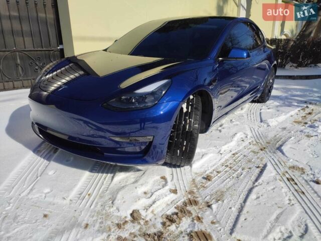 Синий Тесла Модель 3, объемом двигателя 0 л и пробегом 36 тыс. км за 25300 $, фото 4 на Automoto.ua