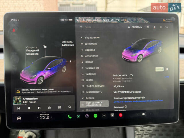 Синій Тесла Модель 3, об'ємом двигуна 0 л та пробігом 34 тис. км за 23000 $, фото 14 на Automoto.ua