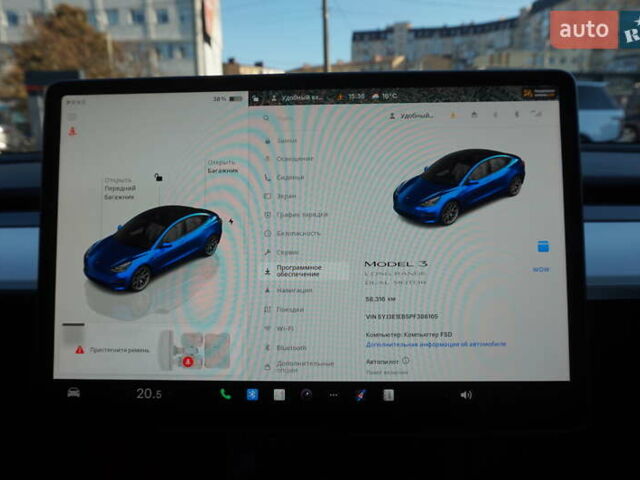 Синий Тесла Модель 3, объемом двигателя 0 л и пробегом 58 тыс. км за 22900 $, фото 46 на Automoto.ua