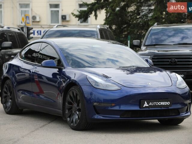 Синий Тесла Модель 3, объемом двигателя 0 л и пробегом 88 тыс. км за 22900 $, фото 2 на Automoto.ua