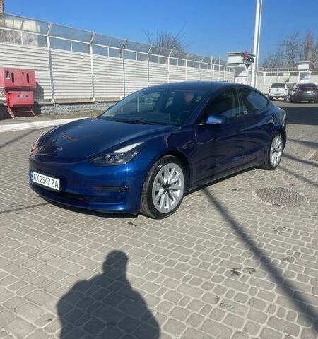 Синий Тесла Модель 3, объемом двигателя 0 л и пробегом 38 тыс. км за 21300 $, фото 1 на Automoto.ua