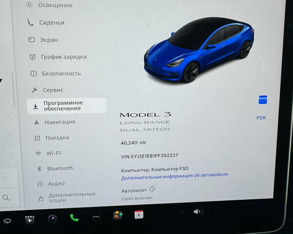 Синій Тесла Модель 3, об'ємом двигуна 0 л та пробігом 40 тис. км за 25000 $, фото 18 на Automoto.ua