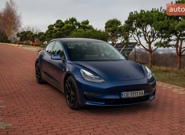 Синій Тесла Модель 3, об'ємом двигуна 0 л та пробігом 27 тис. км за 34999 $, фото 1 на Automoto.ua