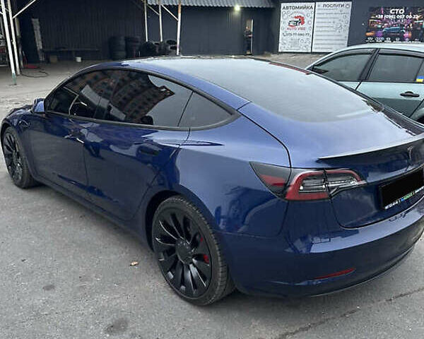 Синий Тесла Модель 3, объемом двигателя 0 л и пробегом 36 тыс. км за 20000 $, фото 3 на Automoto.ua