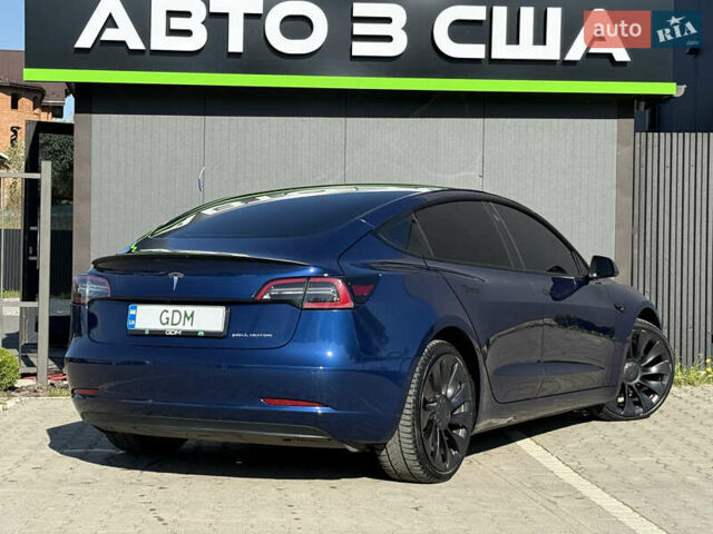 Синій Тесла Модель 3, об'ємом двигуна 0 л та пробігом 55 тис. км за 24950 $, фото 1 на Automoto.ua