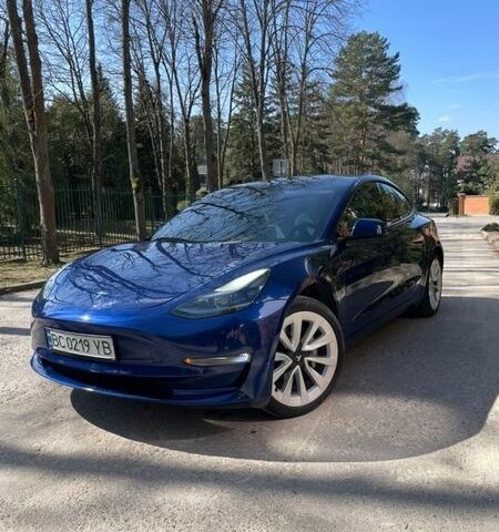 Синий Тесла Модель 3, объемом двигателя 0 л и пробегом 32 тыс. км за 23900 $, фото 1 на Automoto.ua