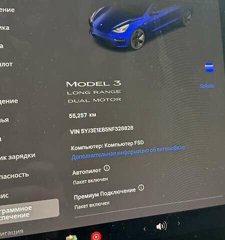 Синий Тесла Модель 3, объемом двигателя 0 л и пробегом 55 тыс. км за 21000 $, фото 14 на Automoto.ua