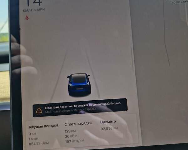 Синий Тесла Модель 3, объемом двигателя 0 л и пробегом 93 тыс. км за 21500 $, фото 8 на Automoto.ua