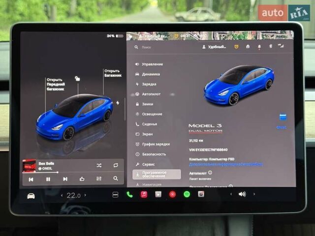 Синий Тесла Модель 3, объемом двигателя 0 л и пробегом 31 тыс. км за 23500 $, фото 22 на Automoto.ua