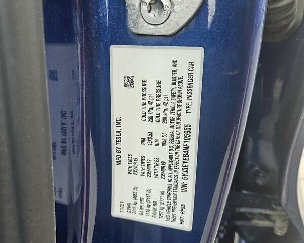 Синий Тесла Модель 3, объемом двигателя 0 л и пробегом 85 тыс. км за 19300 $, фото 15 на Automoto.ua