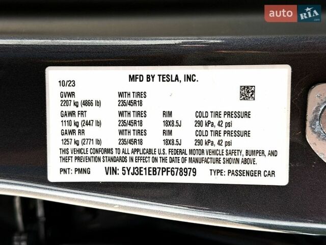 Синий Тесла Модель 3, объемом двигателя 0 л и пробегом 28 тыс. км за 25500 $, фото 27 на Automoto.ua