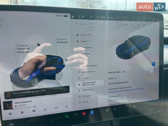 Синій Тесла Модель 3, об'ємом двигуна 0 л та пробігом 21 тис. км за 22500 $, фото 17 на Automoto.ua