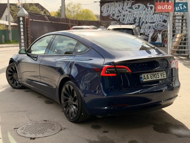 Синий Тесла Модель 3, объемом двигателя 0 л и пробегом 78 тыс. км за 22300 $, фото 1 на Automoto.ua