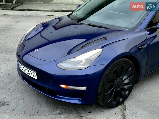 Синий Тесла Модель 3, объемом двигателя 0 л и пробегом 37 тыс. км за 24900 $, фото 3 на Automoto.ua