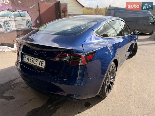 Синий Тесла Модель 3, объемом двигателя 0 л и пробегом 78 тыс. км за 23900 $, фото 4 на Automoto.ua