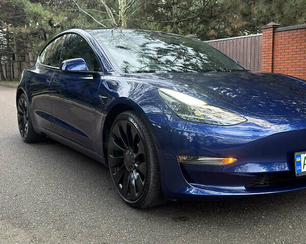 Синий Тесла Модель 3, объемом двигателя 0 л и пробегом 43 тыс. км за 25999 $, фото 2 на Automoto.ua