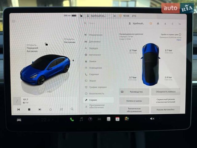 Синій Тесла Модель 3, об'ємом двигуна 0 л та пробігом 21 тис. км за 20999 $, фото 132 на Automoto.ua