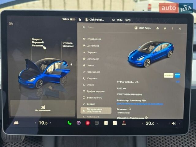 Синій Тесла Модель 3, об'ємом двигуна 0 л та пробігом 9 тис. км за 23700 $, фото 25 на Automoto.ua