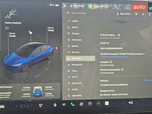 Синий Тесла Модель 3, объемом двигателя 0 л и пробегом 8 тыс. км за 29500 $, фото 14 на Automoto.ua