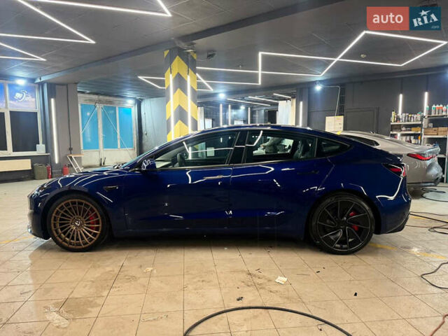 Синий Тесла Модель 3, объемом двигателя 0 л и пробегом 1 тыс. км за 37900 $, фото 1 на Automoto.ua