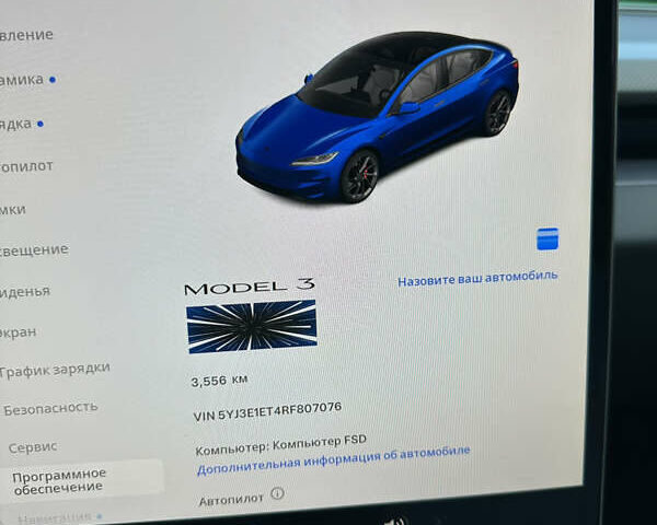 Синий Тесла Модель 3, объемом двигателя 0 л и пробегом 3 тыс. км за 34900 $, фото 3 на Automoto.ua
