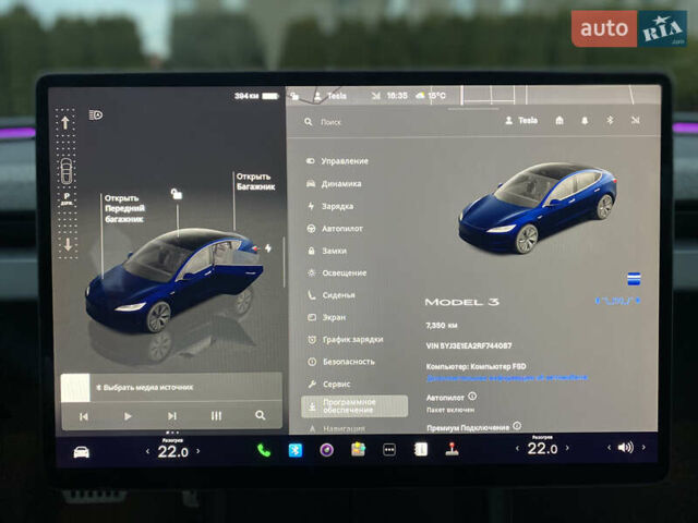 Синий Тесла Модель 3, объемом двигателя 0 л и пробегом 7 тыс. км за 25700 $, фото 14 на Automoto.ua