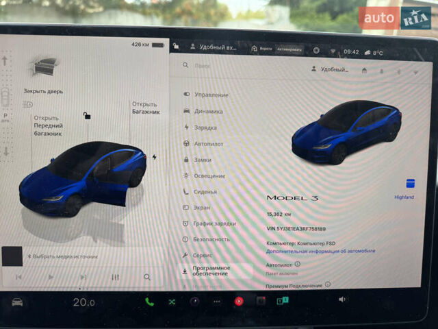 Тесла Модель 3 2024 у Львові на Automoto.ua Синій Тесла Модель 3, об'ємом двигуна 0 л та пробігом 15 тис. км за 25300 $, фото 15 на Automoto.ua