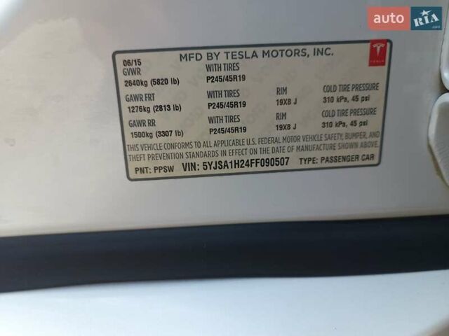 Білий Тесла Модель С, об'ємом двигуна 0 л та пробігом 118 тис. км за 15000 $, фото 3 на Automoto.ua