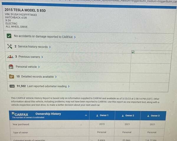 Белый Тесла Модель С, объемом двигателя 0 л и пробегом 194 тыс. км за 20000 $, фото 3 на Automoto.ua