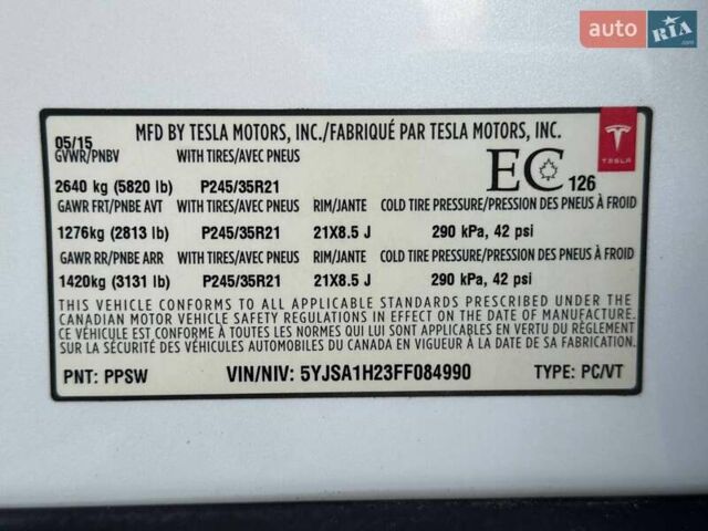 Білий Тесла Модель С, об'ємом двигуна 0 л та пробігом 470 тис. км за 13700 $, фото 31 на Automoto.ua
