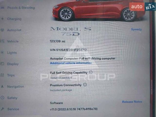 Червоний Тесла Модель С, об'ємом двигуна 0 л та пробігом 123 тис. км за 14000 $, фото 7 на Automoto.ua