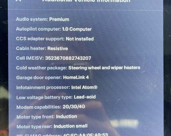 Тесла Модель С, об'ємом двигуна 0 л та пробігом 179 тис. км за 22200 $, фото 30 на Automoto.ua