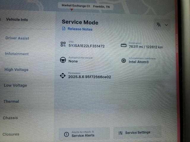 Серый Тесла Модель С, объемом двигателя 0 л и пробегом 90 тыс. км за 6500 $, фото 8 на Automoto.ua