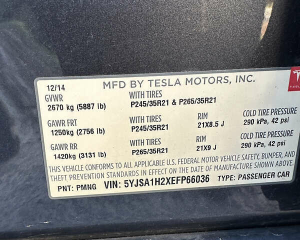 Тесла Модель С 2014 в Вышгороде на Automoto.ua Серый Тесла Модель С, объемом двигателя 0 л и пробегом 202 тыс. км за 19000 $, фото 12 на Automoto.ua